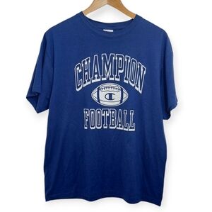 Champion Men's Size Small Shirt Short Sleeve Football Blue Top Tee